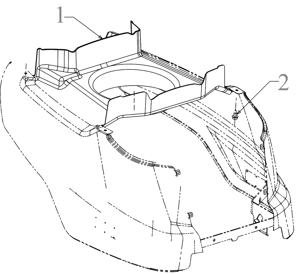 Plenum Diagram and Parts List for 679-46 (13AJ77KT345)(2020) Yard Machines Lawn Tractor